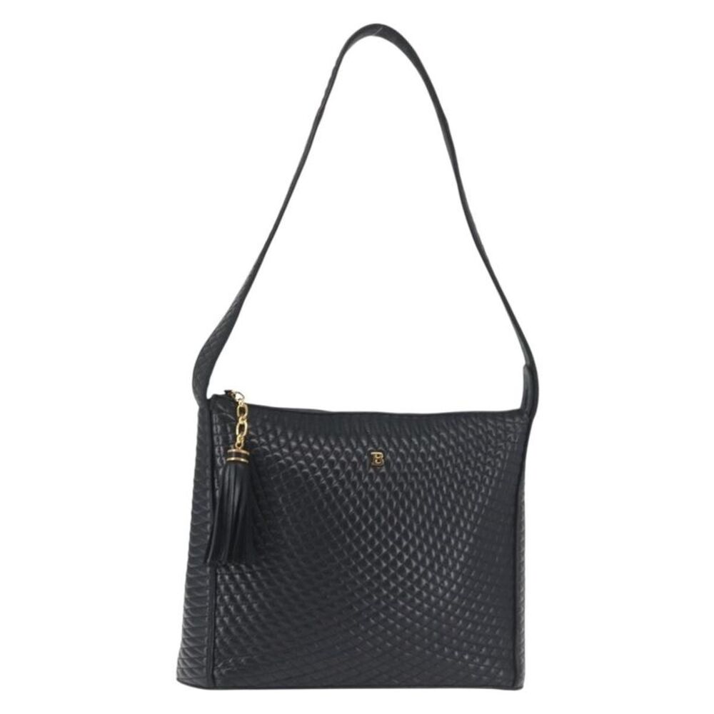 Bally Vintage Leather Navy Leather Shoulder Bag Bag
